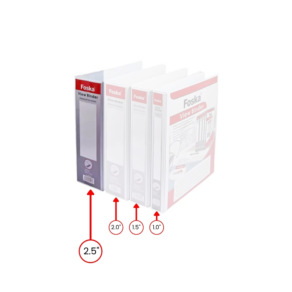3 rings,2.5" D ring PVC binder