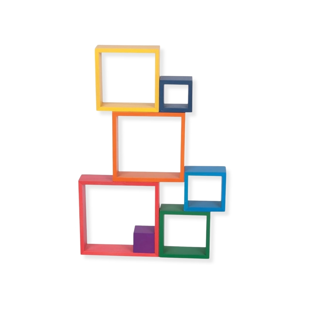Wooden Rainbow Architect Squares