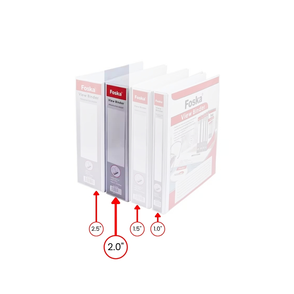 3 rings,2.0 D ring PVC binder