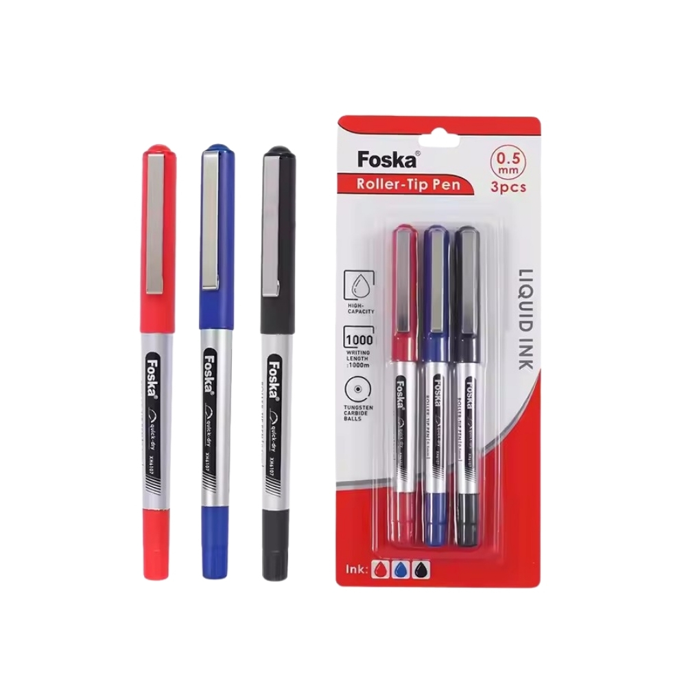 Roller-tip pen (Red-Blue-Black)