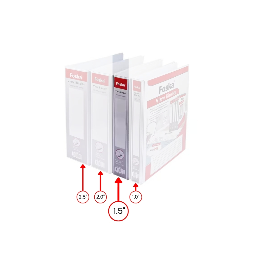 3 rings,1.5 D ring PVC binder