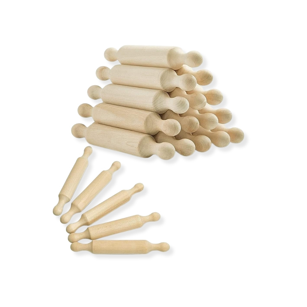 Wooden Rolling Pins, Set of 12