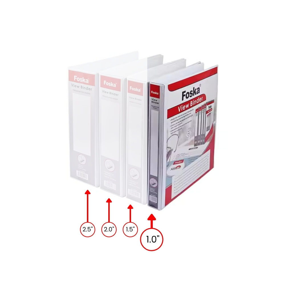 3 rings,1.0 D ring PVC binder