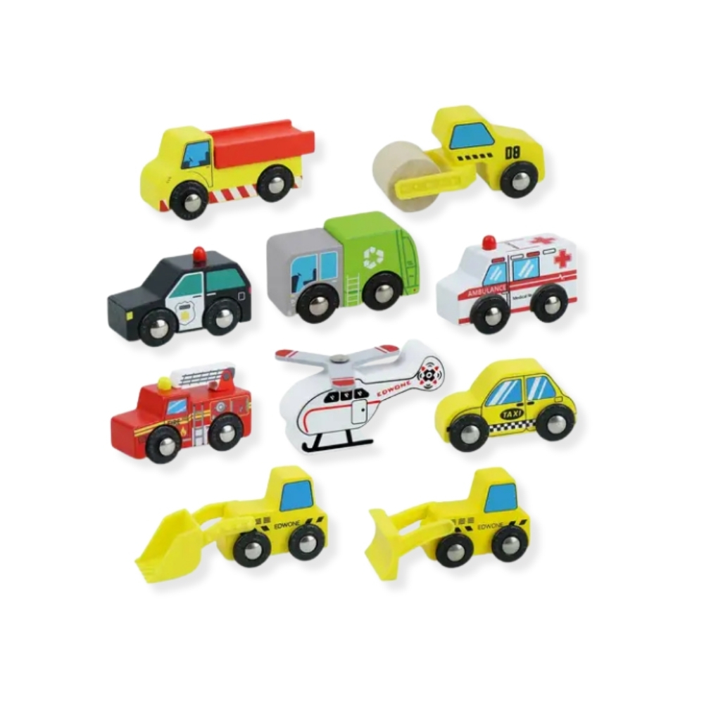 Mini Wooden Trucks (10 Pcs)